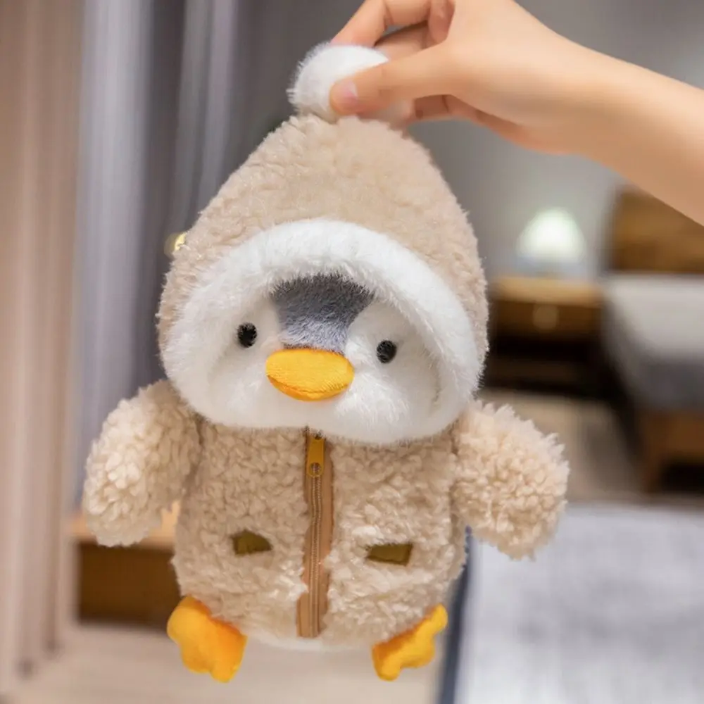 Indossare vestiti Cappelli Pinguino con cappello Peluche Pinguino Morbido Bambino Confortante Sonno Bambola Cartoon Anime Divertente