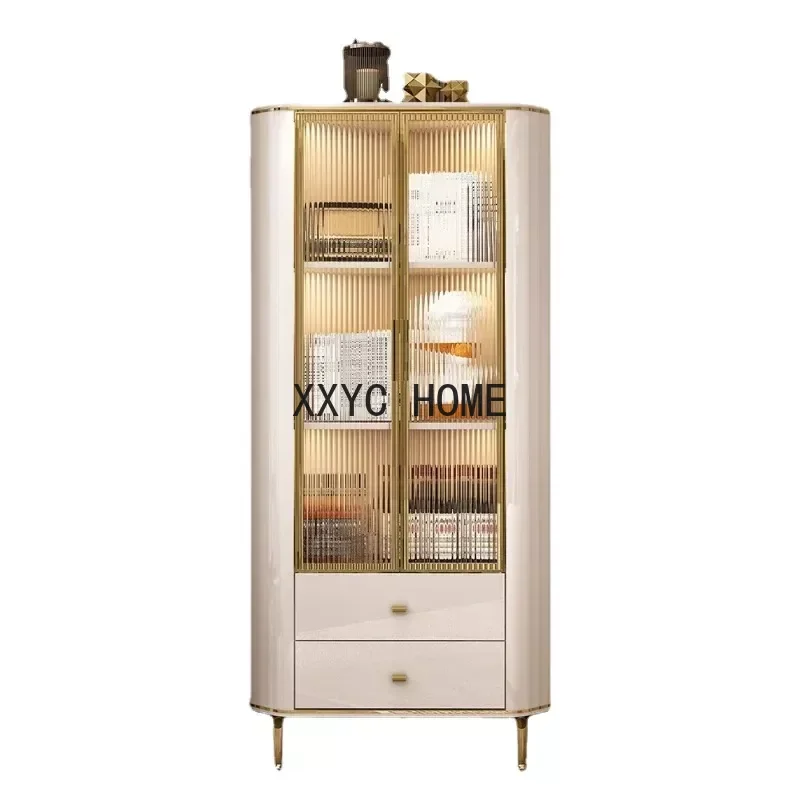 Light Luxury Corner Cabinet Simple Living Room Wine Cabinet Dining Room Storage Cabinet Triangle Corner Bedroom Storage