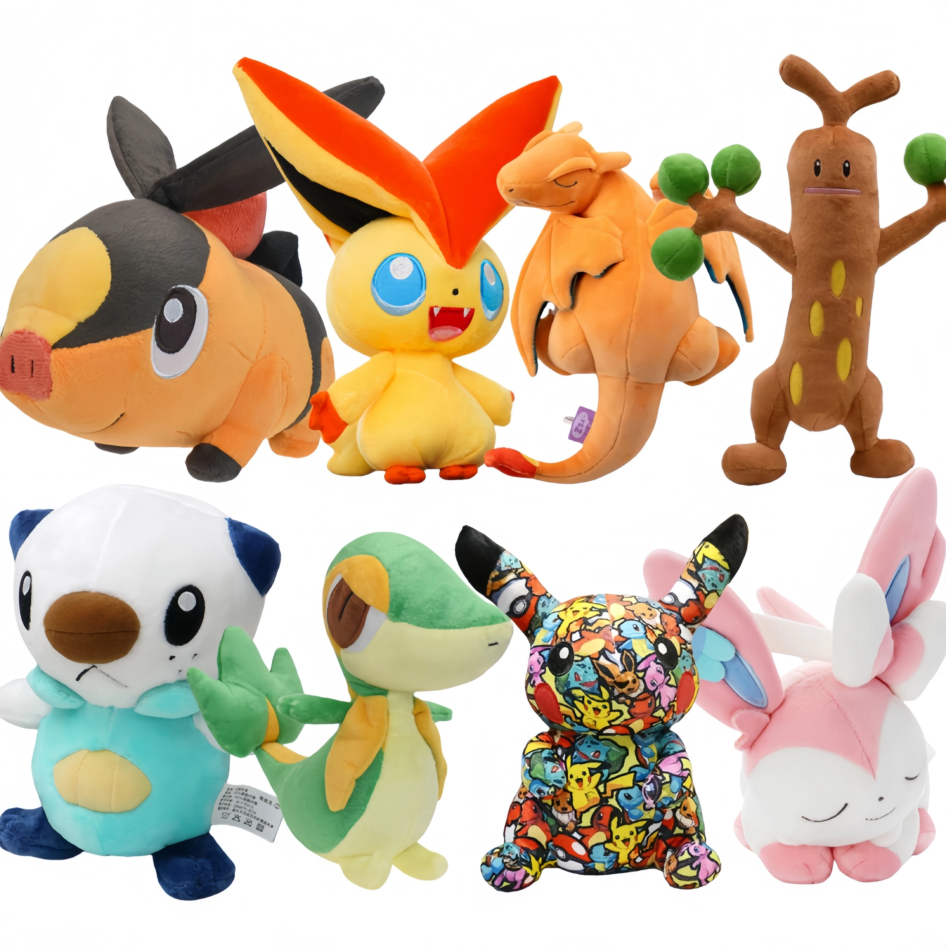

Tepig Oshawott Pokemon Stuffed Doll Pokemon Pikachu Sleeping Series Sylveon Glaceon Leafeon Gengar Plush Piplup Peluche Toy Gift