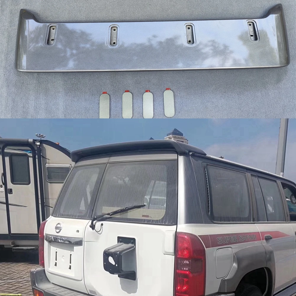 MONTFORD Auto ABS Plastic Black Color Rear Trunk Boot Wing Spoiler Car Accessories 1Pcs For Nissan PATROL Y61