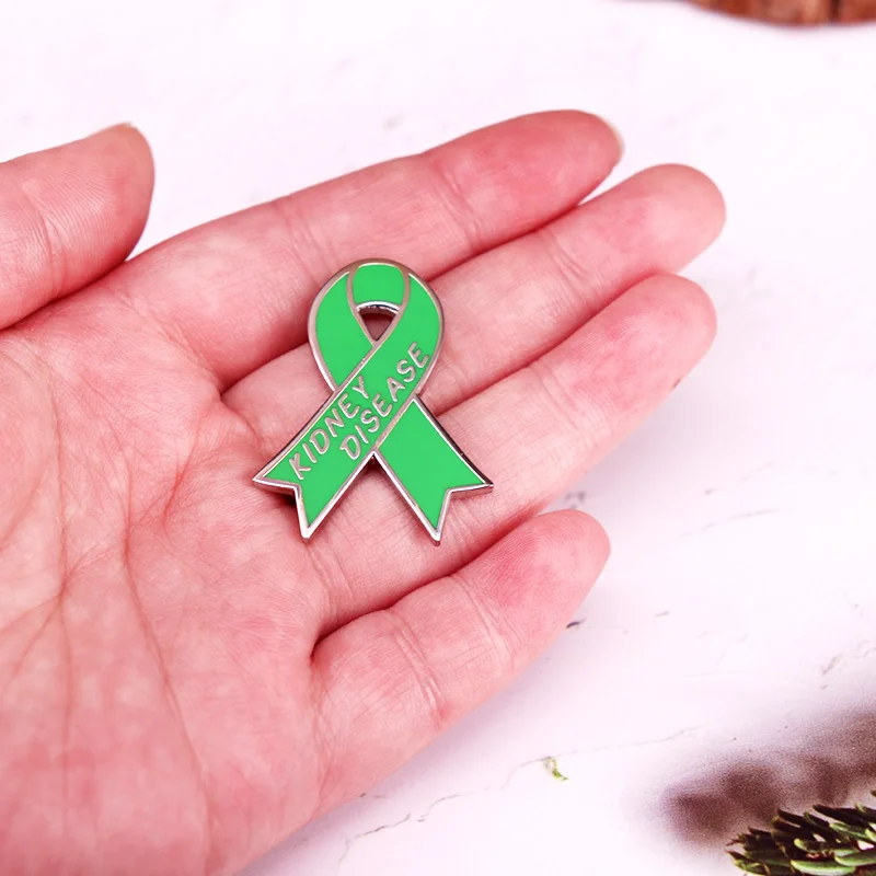 دبوس المينا الشريط للتوعية بأمراض الكلى ، إكسسوارات المجوهرات