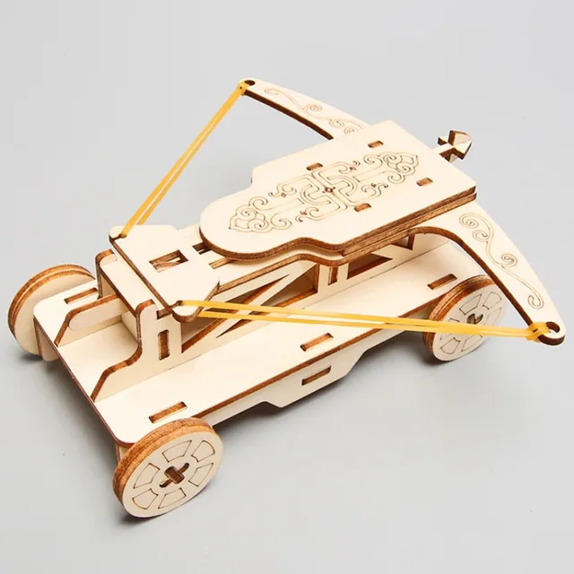 Simulated Ancient Combat Chassis Ballista Wooden Assembling Gadget Eco-log timber material, indoor leisure supply developing 3