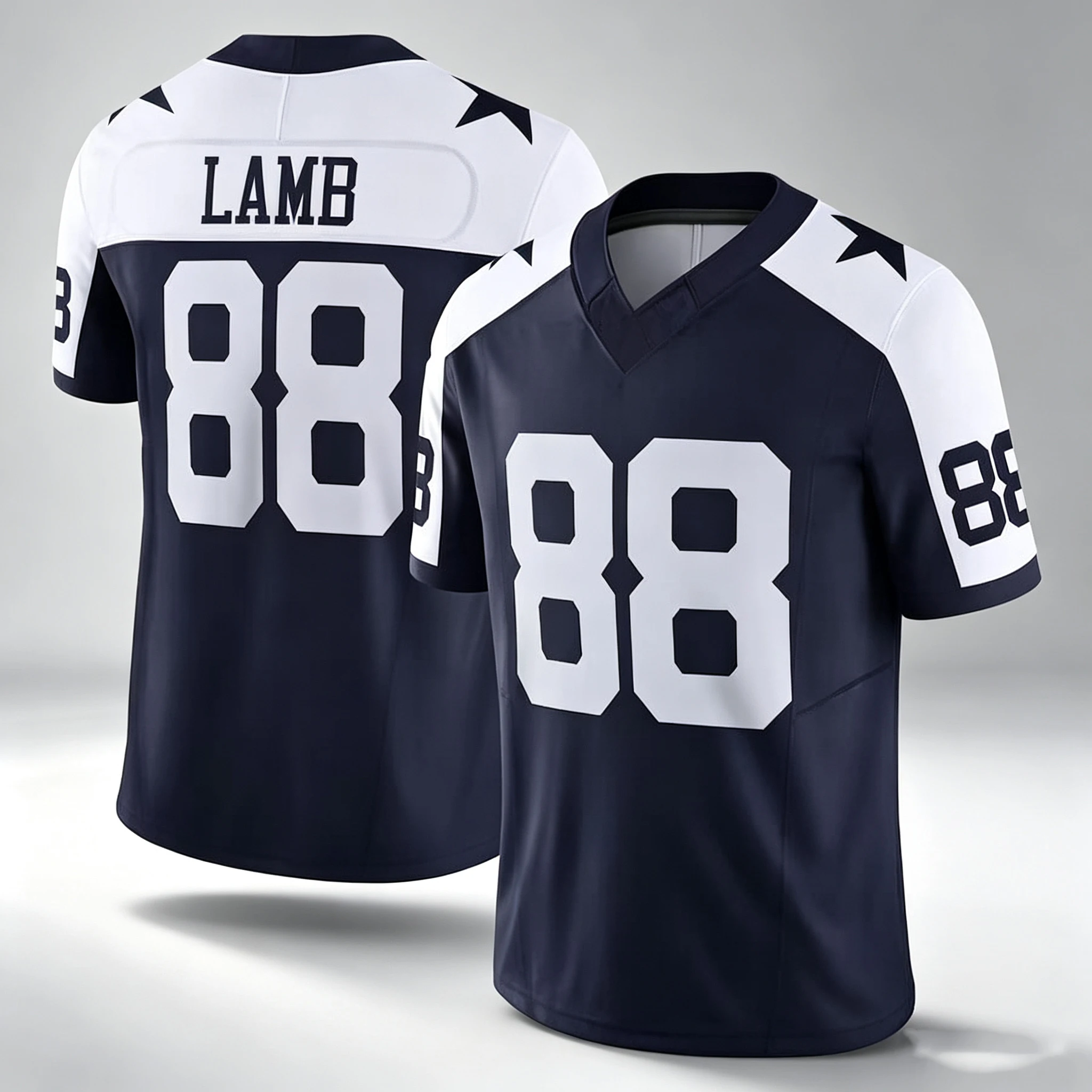 Dallas Cowboys Player No. 88 CeeDee Lamb Navy Blue Home Jersey, Suitable for Sports and Daily Wear Family Matching Clothing