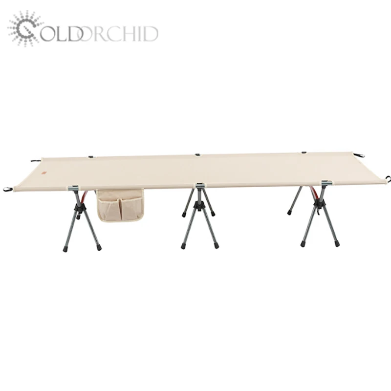 

New Outdoor Super Load Bearing Camping Cot Bed Easy Folding Multi-functional Aluminum Travel Folding Bed