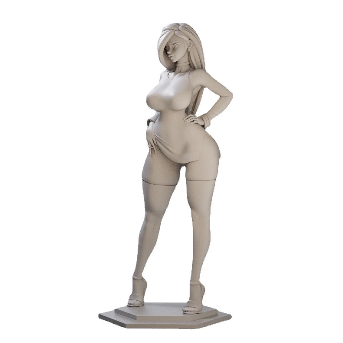 1/18 Scale Die-cast Resin Figure Model Assembling Kit Resin Spicy Girl Figure Model Toy Unpainted