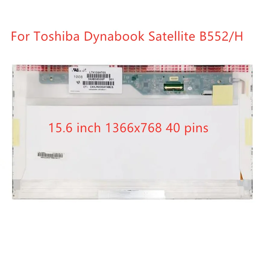 Pengiriman gratis 15.6 inci untuk Toshiba Dynabook Satellite B552/H Laptop tampilan layar Lcd HD 40Pin