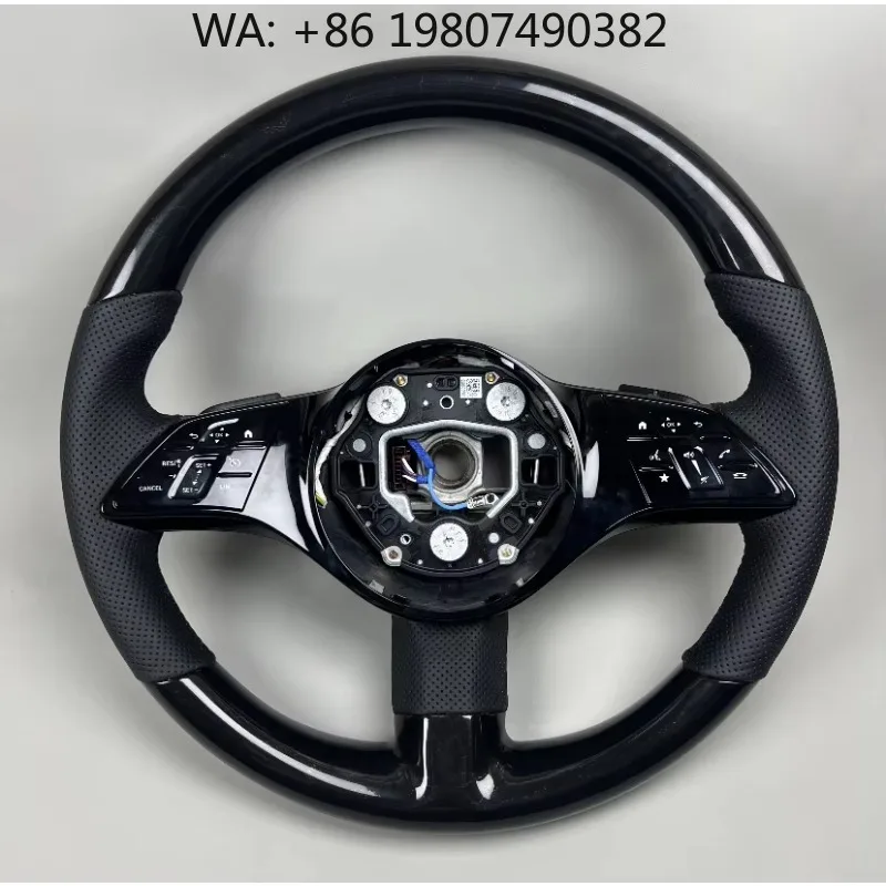 

Premium Peach Wood Splicing Leather Carbon Fiber Steering Wheel New Modified Auto Upade Trim Parts