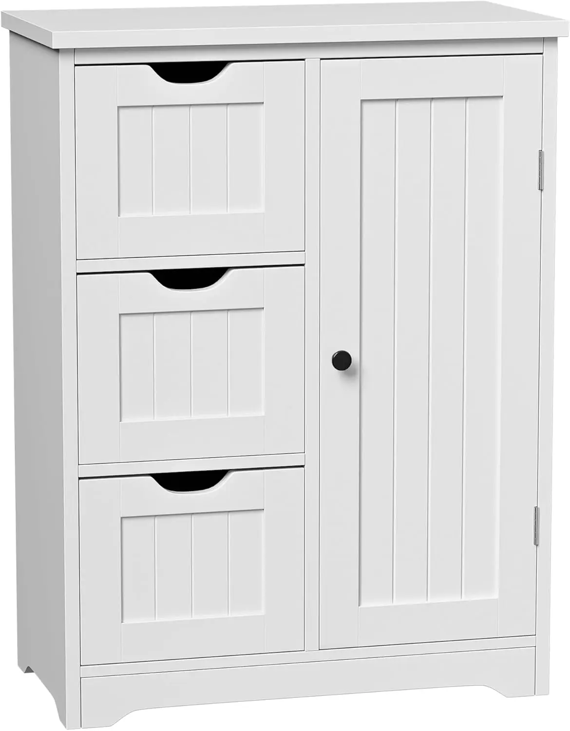 

Напольный шкаф для хранения в ванной комнате, отдельно стоящий блок для хранения в ванной комнате с 3 ящиками, 1 регулируемая полка, 11,8 x 23,6 x 31,4 I