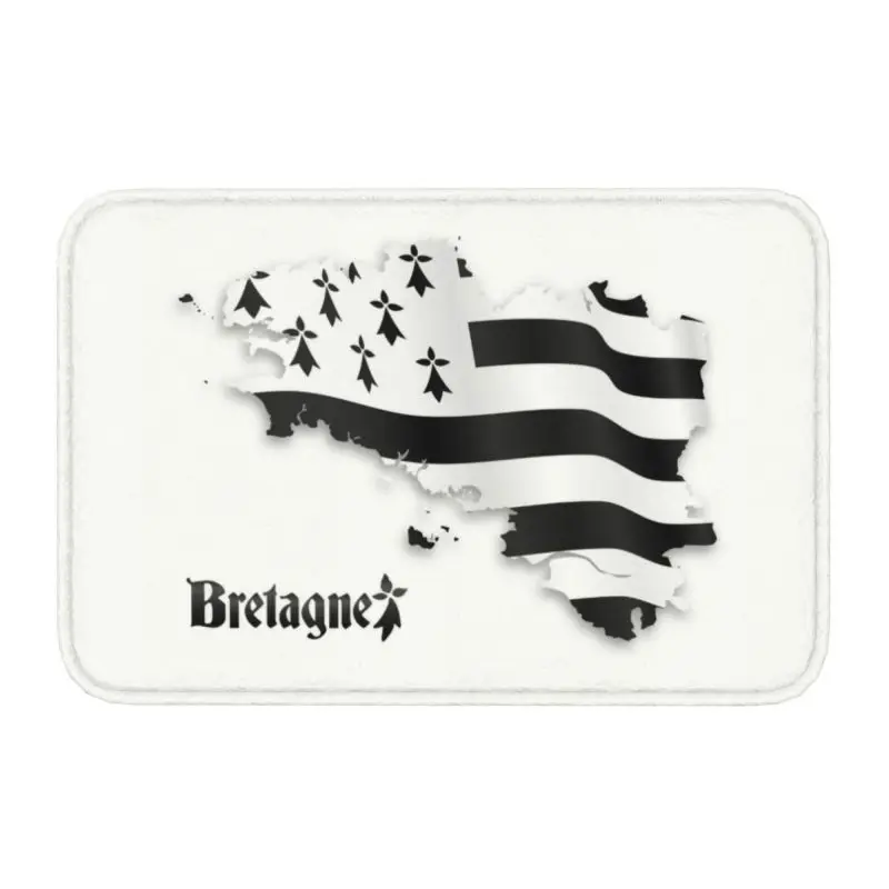 Personalized Bretagne United Flag Map Doormat Mat Breizh Breton Map Brittany France Flag Kitchen Welcome Rug Carpet Footpad