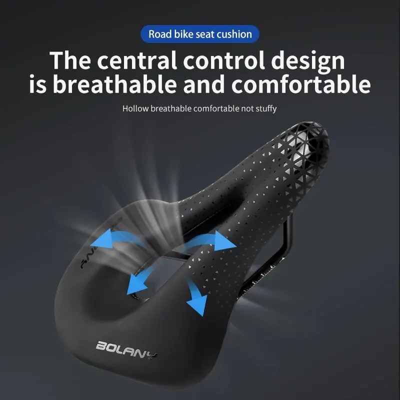 BOLANY Bicycle Saddle PU Leather Ultralight Breathable Comfortable Saddle MTB Bike Seat For Bicycle Accessories