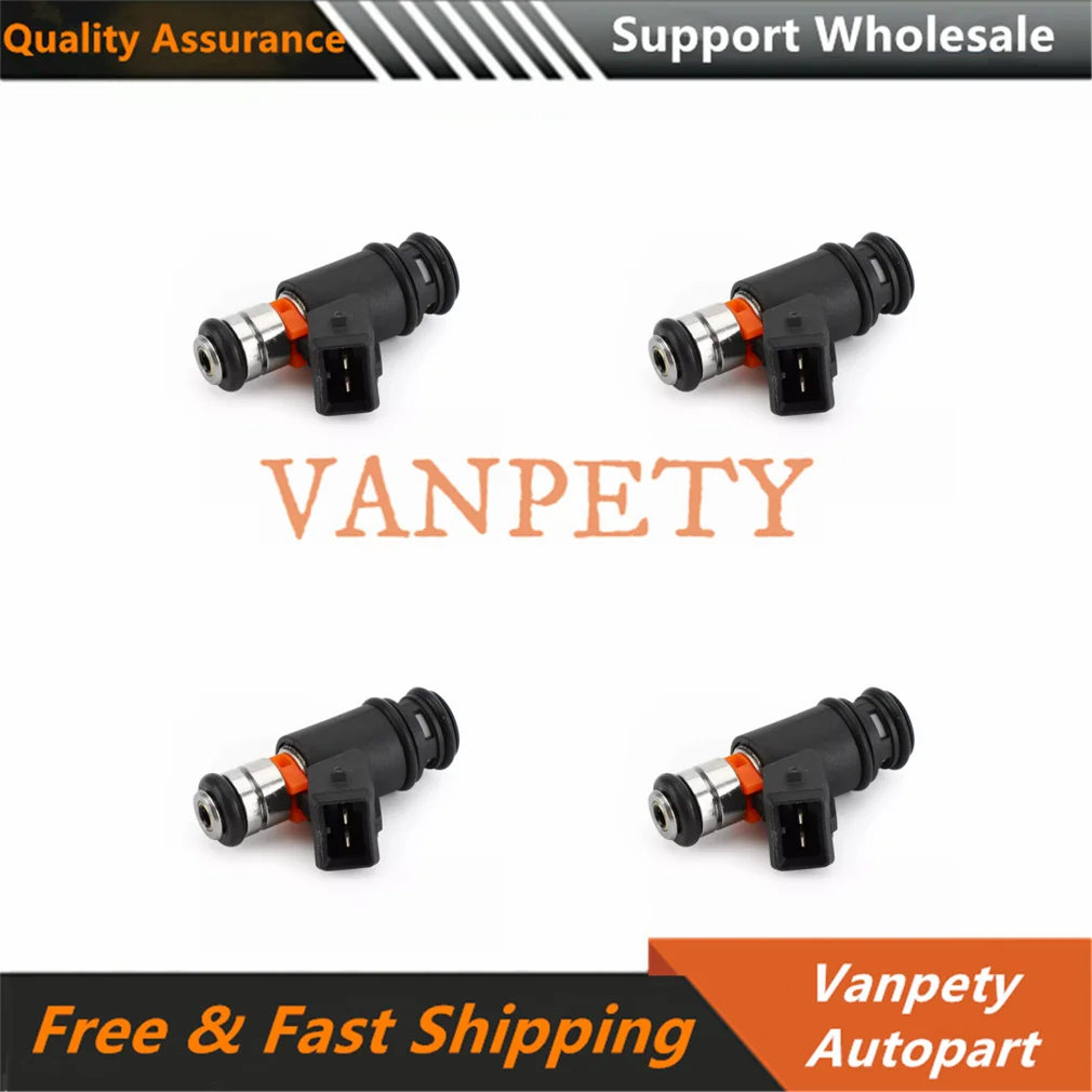 4Pcs Fuel Injector IWP022 IWP-022 For VW Golf Jetta 99-02 EuroVAN 97 99-00 JETTA 021906031D FJ573 M739 4J1612