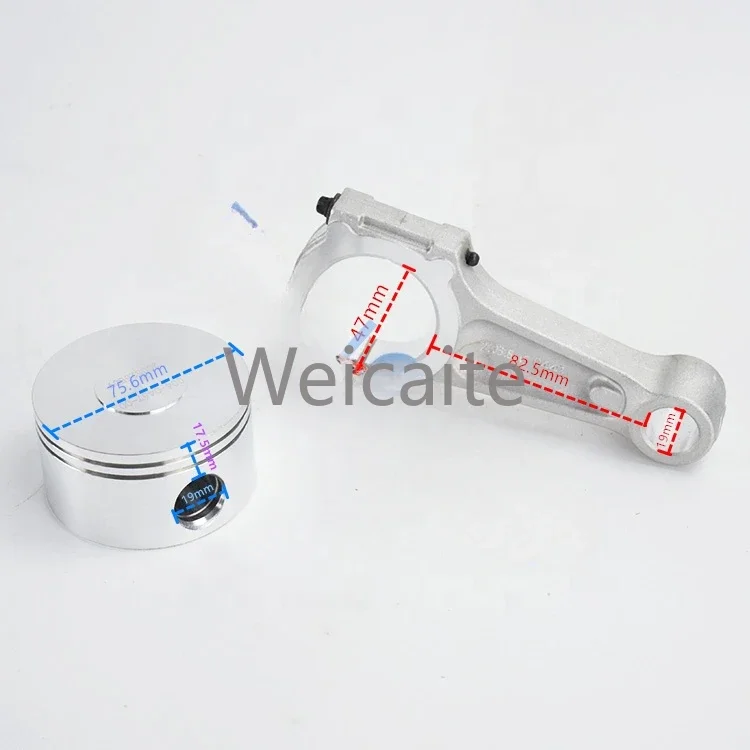 75.6mm Copelan Cold Storage Room Refrigeration Compressor Parts Piston And Connecting Rod