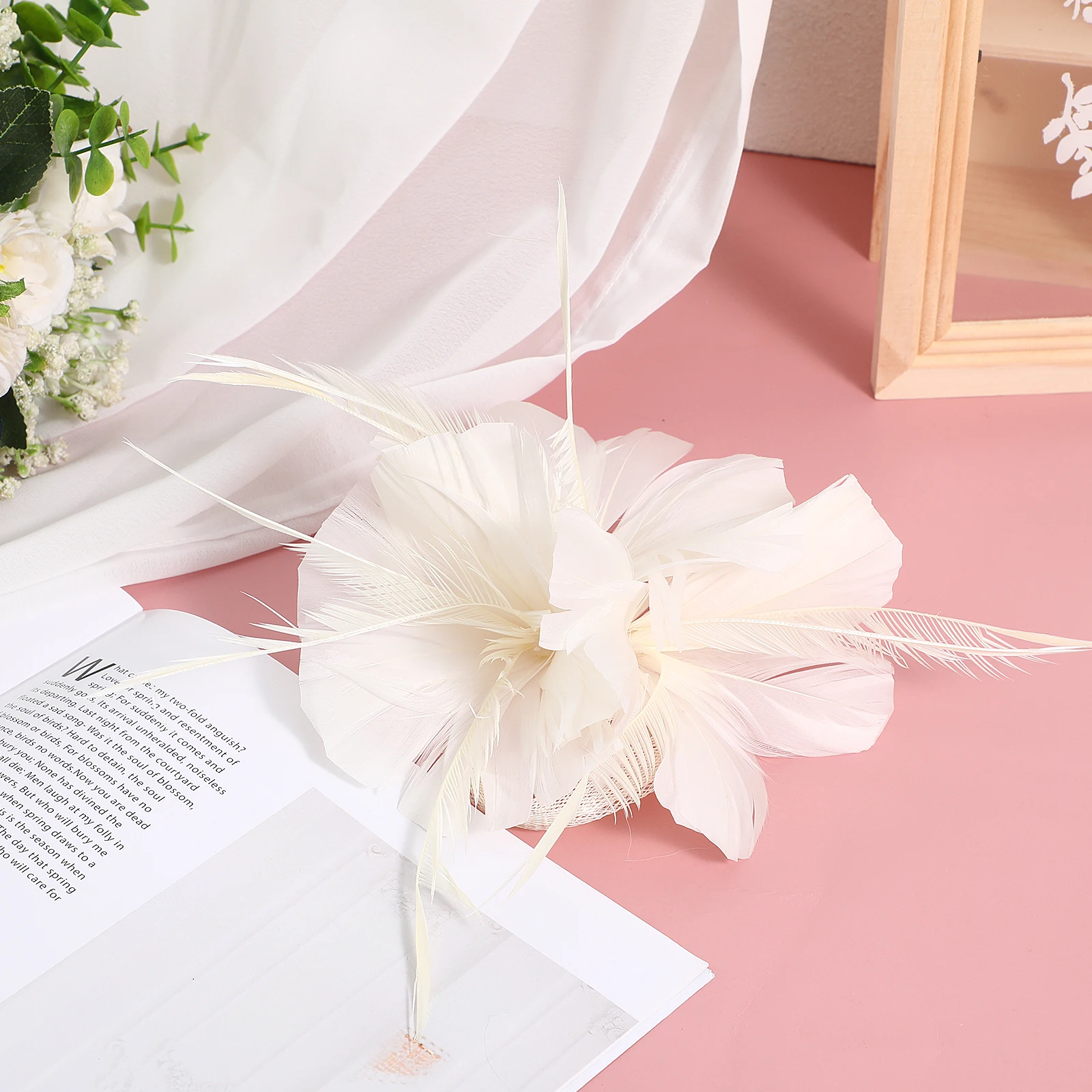 

Hair Clip Headdress Wedding Pin Earphone Bridesmaid Clips Cute Barrettes Pins for Styling White Tiny