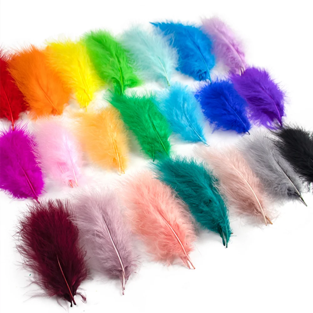 

Multicolor Turkey Feathers 10-15cm Natural Fluffy Marabou Plumas Decorativas for Crafts Wedding Party DIY Dream Catcher Feathers