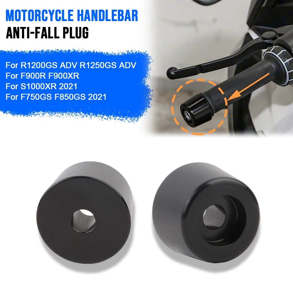 Terminale di Bilanciamento per Manubrio Moto, Tappo Anti-Caduta Nero per BMW R1200GS R1250GS ADV F900XR F900R S1000XR F850GS F750GS