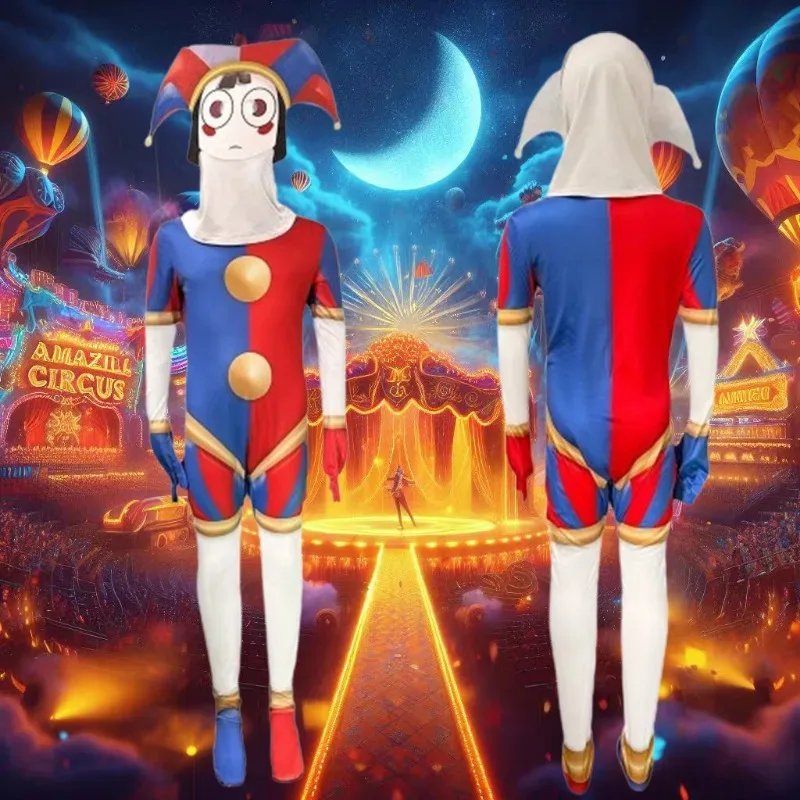 

NewAdult Amazing Digital Circus Cosplay Pomni Cartoon Costume Caine, Jax,Ragatha Halloween Jumpsuit Children Christmas Kids Gift