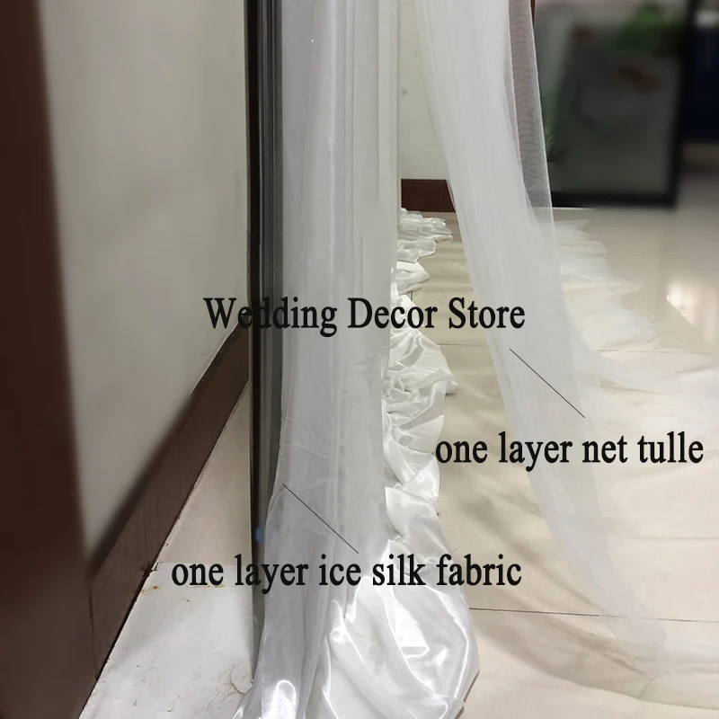 2X2M Ice Silk Tulle Wedding Backdrops Curtain Banquet Party Stage Decoration Romantic Drapery Birthday Background Wall Panel