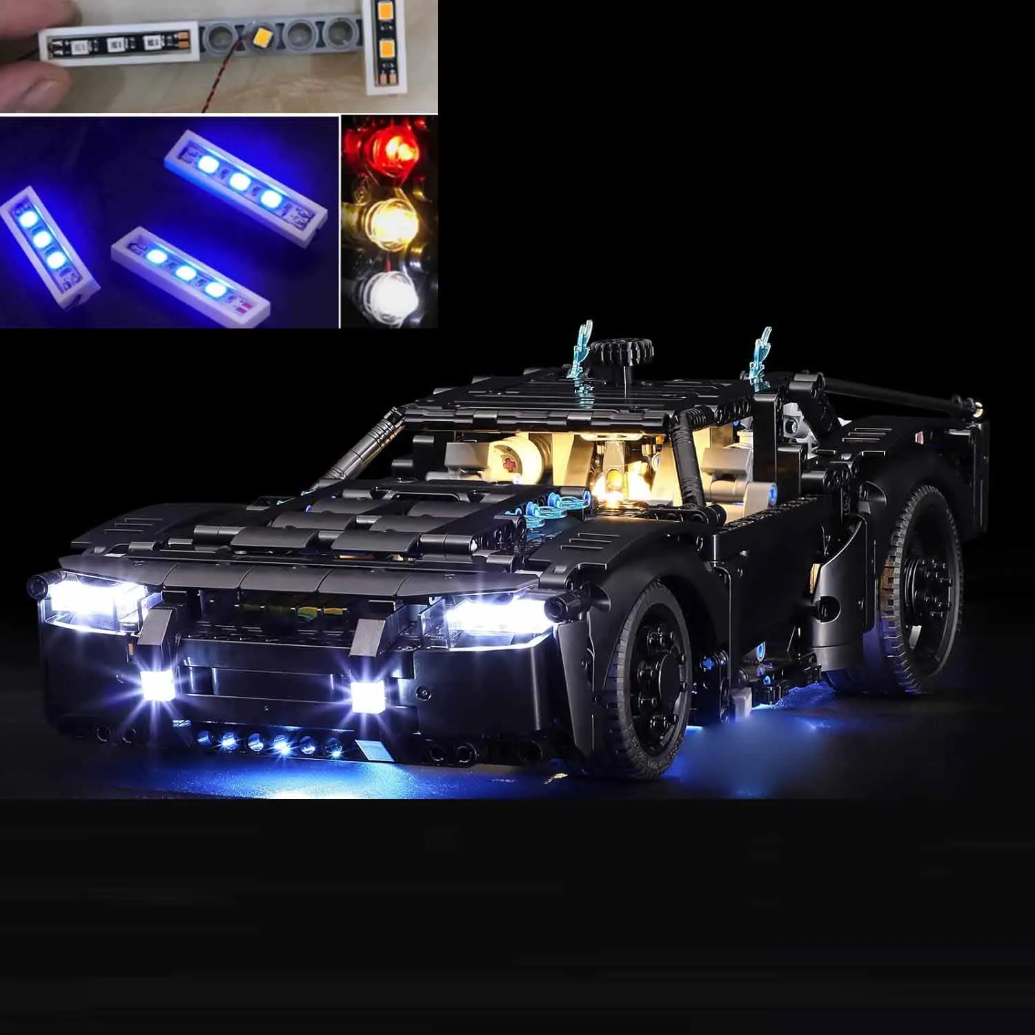 USB Lights Compatible with LEGO 42127 Batmobile Building (NOT INCLUDE LEGO Bricks)