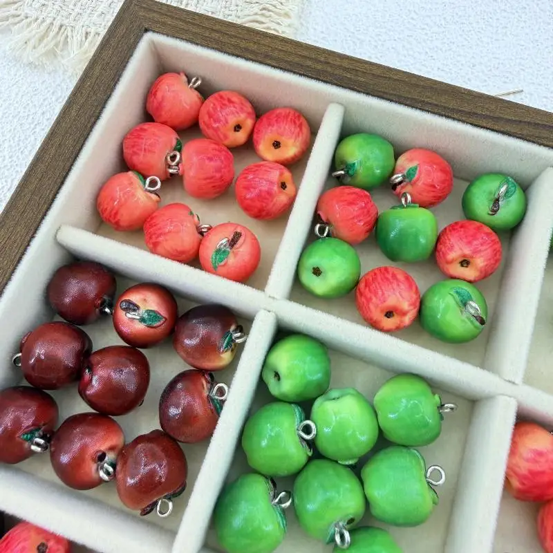 5Pcs 14x15MM 3D Resin Simulation Fruit Charms Pendant Spacer Loose Beads For DIY Jewelry Bracelet Earrings Accessories
