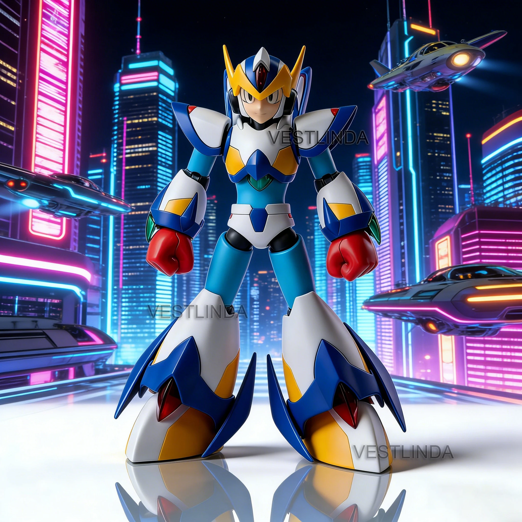 

KP701 Rockman X Falcon Action Doll Assemble Model Kit Anime Hand-made Movable Humanoid Robot Desktop Decoration Doll Toy Gifts
