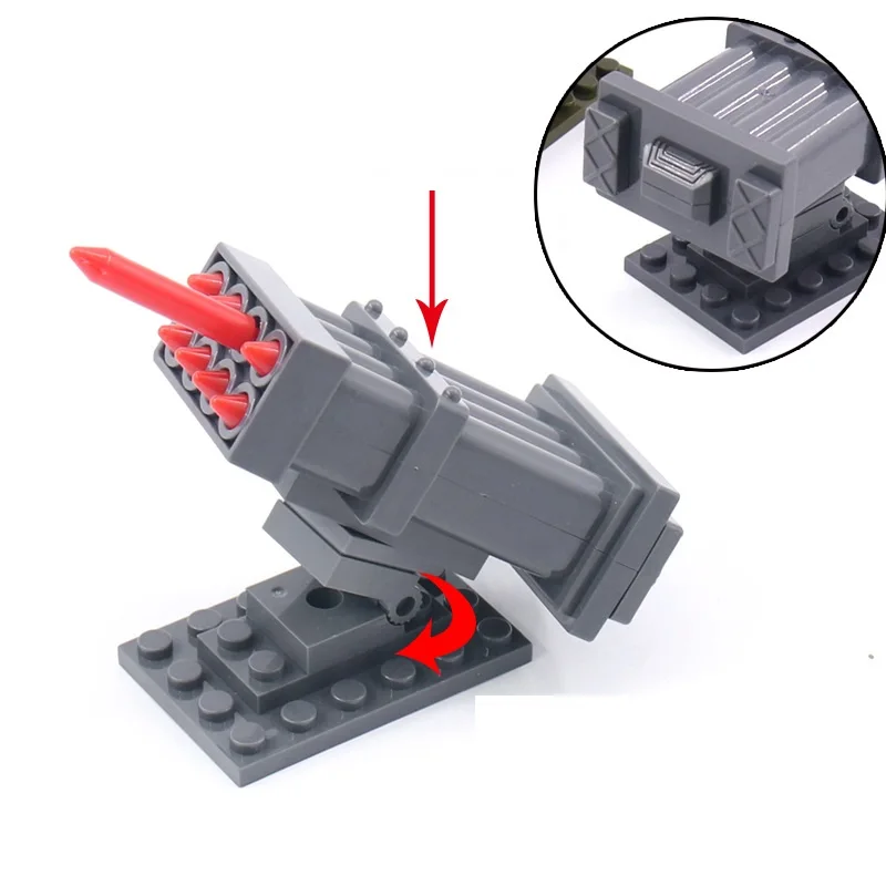 MOC Military Series Missile Launch Equipment Army Accessories Children\'s Militarys Model Building Blocks Bricks Educational Toys