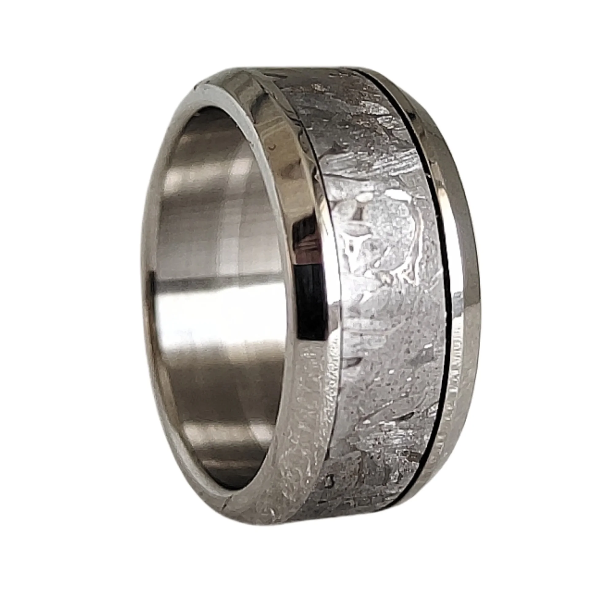 Moonionalusta Sky Iron Meteorite Ring Original Stone Couple Style Titanium Alloy Inlaid Original Design Wedding Ring