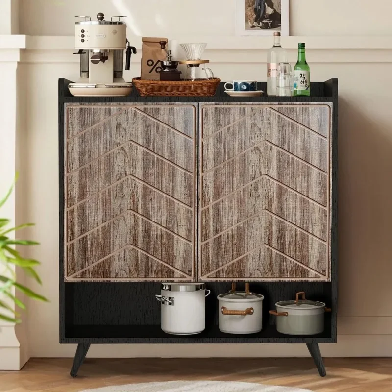 

Sideboard Buffet Cabinet with 2 Doors, Storage Cabinet with Adjustable Shelves for Kitchen, Hallway, Entryway, Living Room