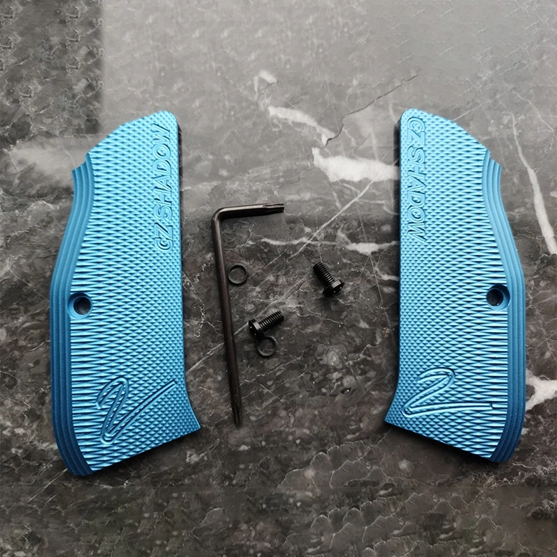 CNC Machined Aluminum Made CZ Shadow 2 Grips Aluminum Grips for CZ75 CZ 75 Full Size, SP-01 Series, Shadow 2, 75B BD With Screws
