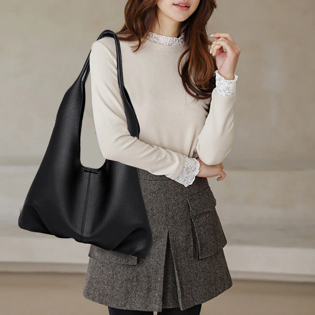 Shoulder Bag Solid Color Designer Handbag with Coin Purse Soft Shoulder Purse Large Capacity Top Handle Bag for Women