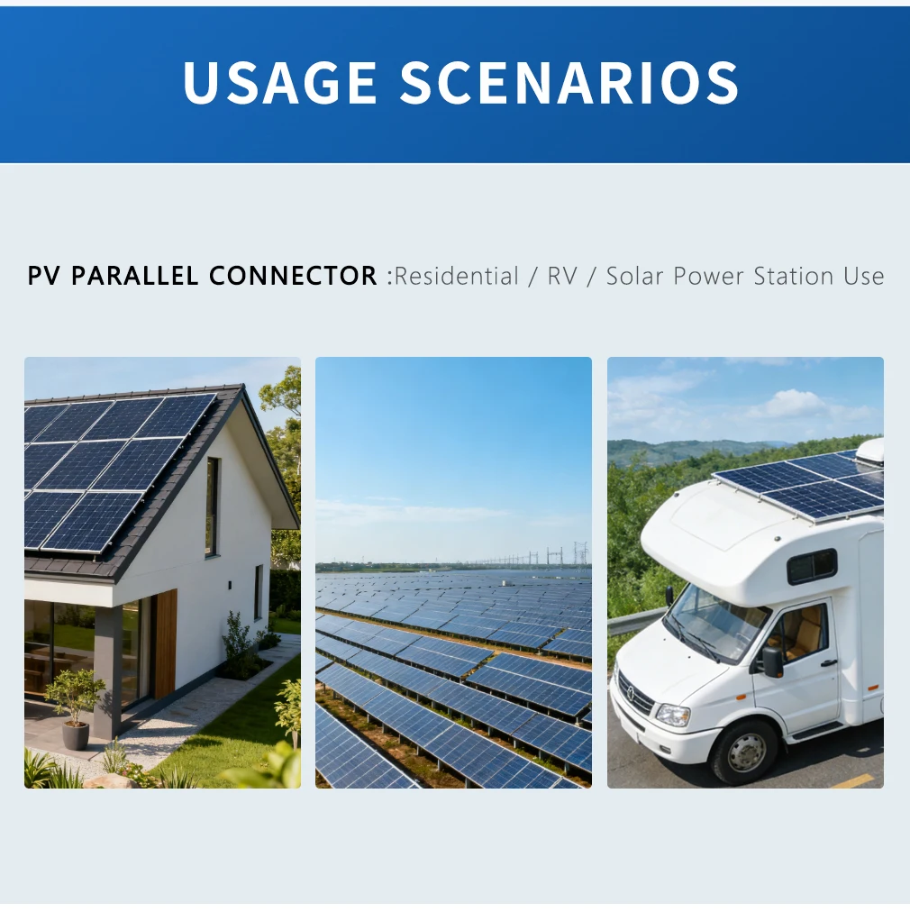 2-zu-4/6/8 Y-Typ-Zweig-Solarverbinder für Solarmodule, 10 AWG, Solarpanel-Zweigverlängerung, für parallele Verbindung von Solaren – Detail 5