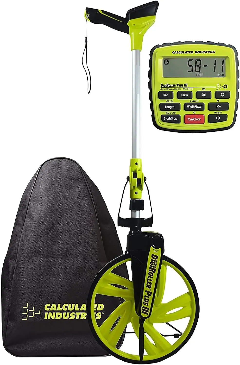#6575 DigiRoller Plus III 12.5 Inch Estimators Electronic Distance Measuring Wheel with Large Backlit Digital Display; Measure i
