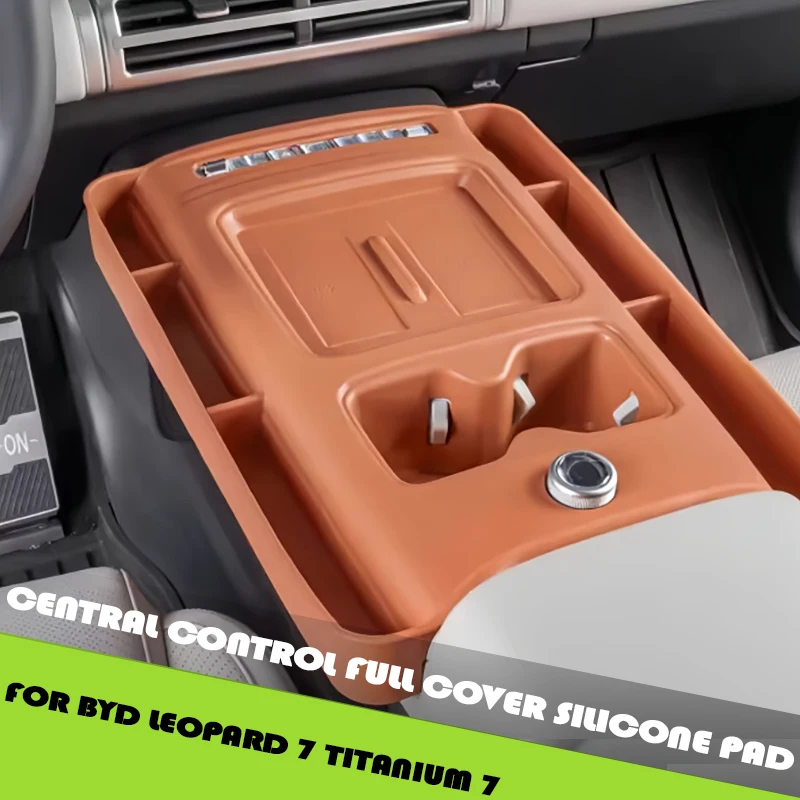 

Car Central Control Full Package Gear Wireless Charging Silicone Pad Storage Box Fit for BYD Leopard 7 Titanium 7 Upgrade Parts