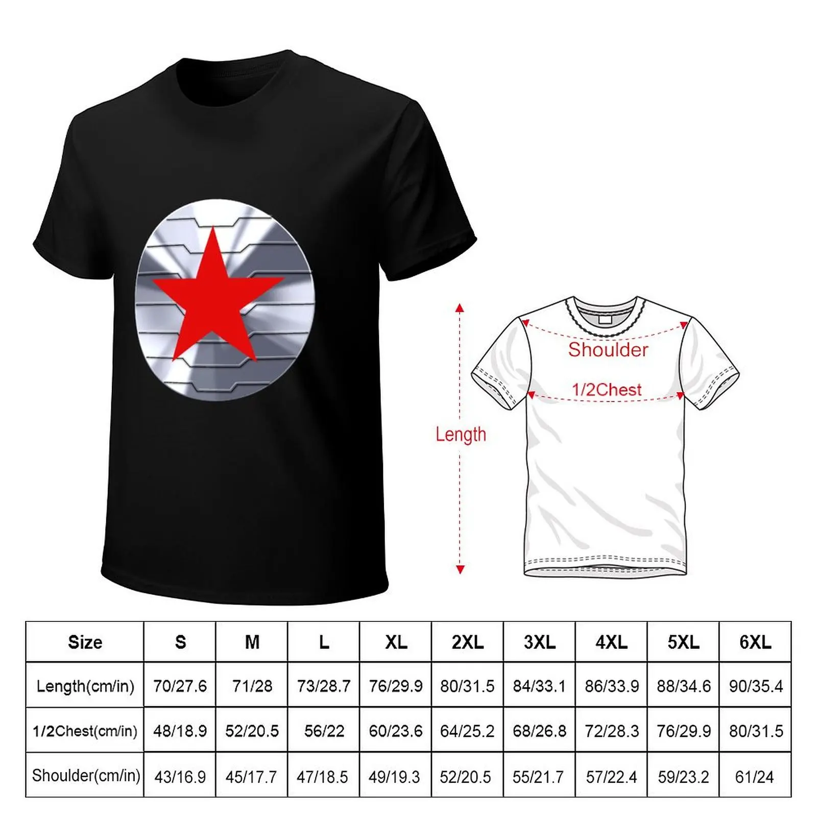 Winter Soldier Shield - Chrome T-Shirt quick drying plus sizes Men's t-shirt