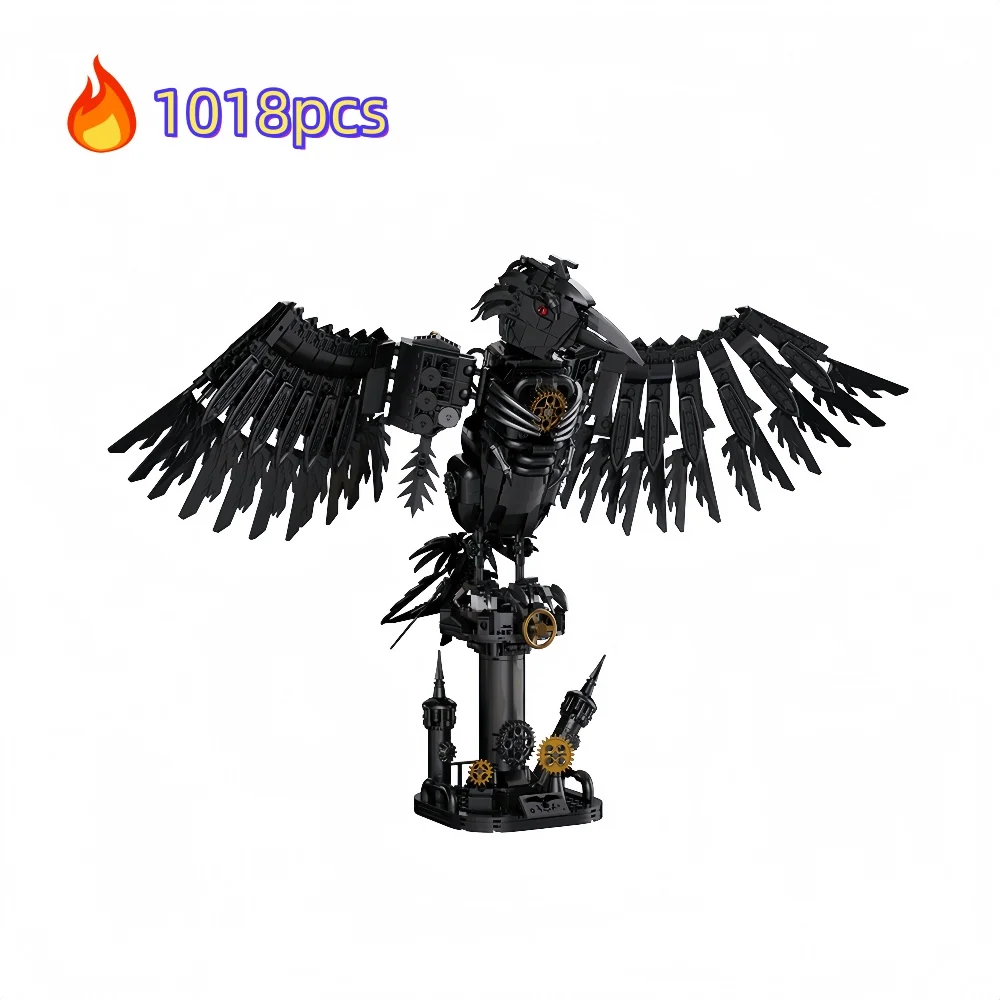 

Creative Mechanical Crow Animal Interactive Building Blocks Model MOC Educational STEM Model Assembly Bricks Holiday Gift