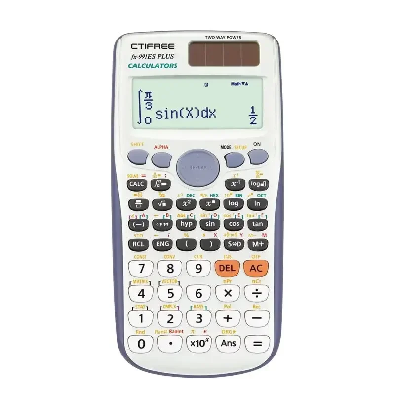 

Калькулятор для 991ES-PLUS, оригинальный научный калькулятор, 417 функций, для школьников, студентов Университета, офиса, аккумулятор для монет
