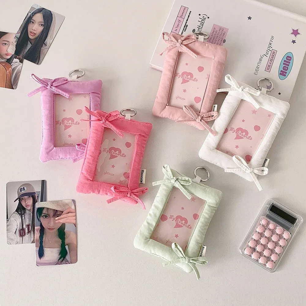 

Bowknot Korean Photocard Holder Hanging Decoration Korean Style Photo Photocard Frame Idol Photo Card Picture