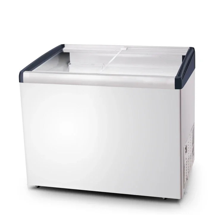 

#For horizontal freezer commercial flat glass door ice cream freezer