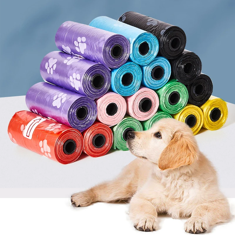 

15Bags/Roll Dog Poop Bag Outdoor Cleaning Poop Bag Outdoor Clean Pets Supplies for Dog Refill Garbage Bag Pet Supplies