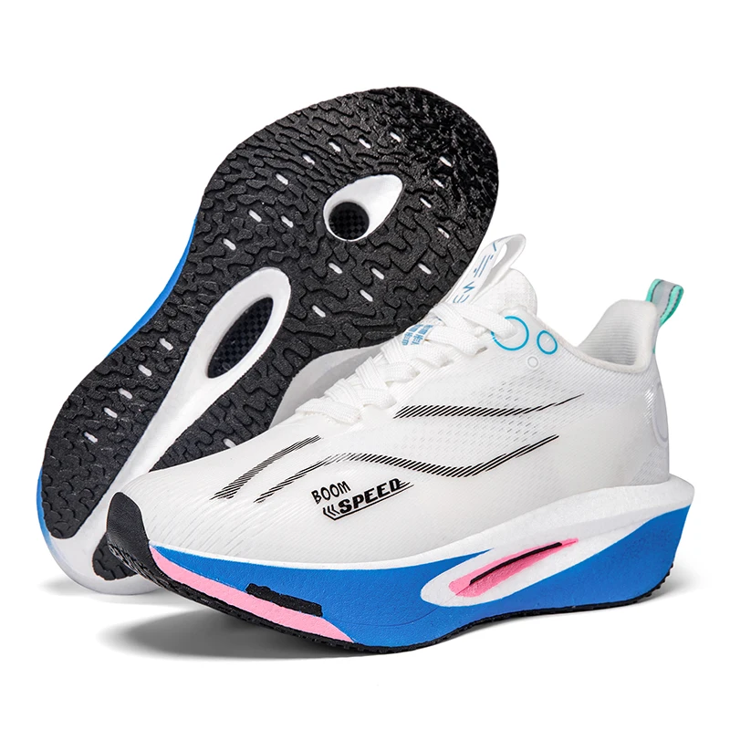 

The New Unisex Carbon Board Marathon Running Shoes Pro Test Shock Absorption Ultra-Light Rebound Stable Support Sports Shoes