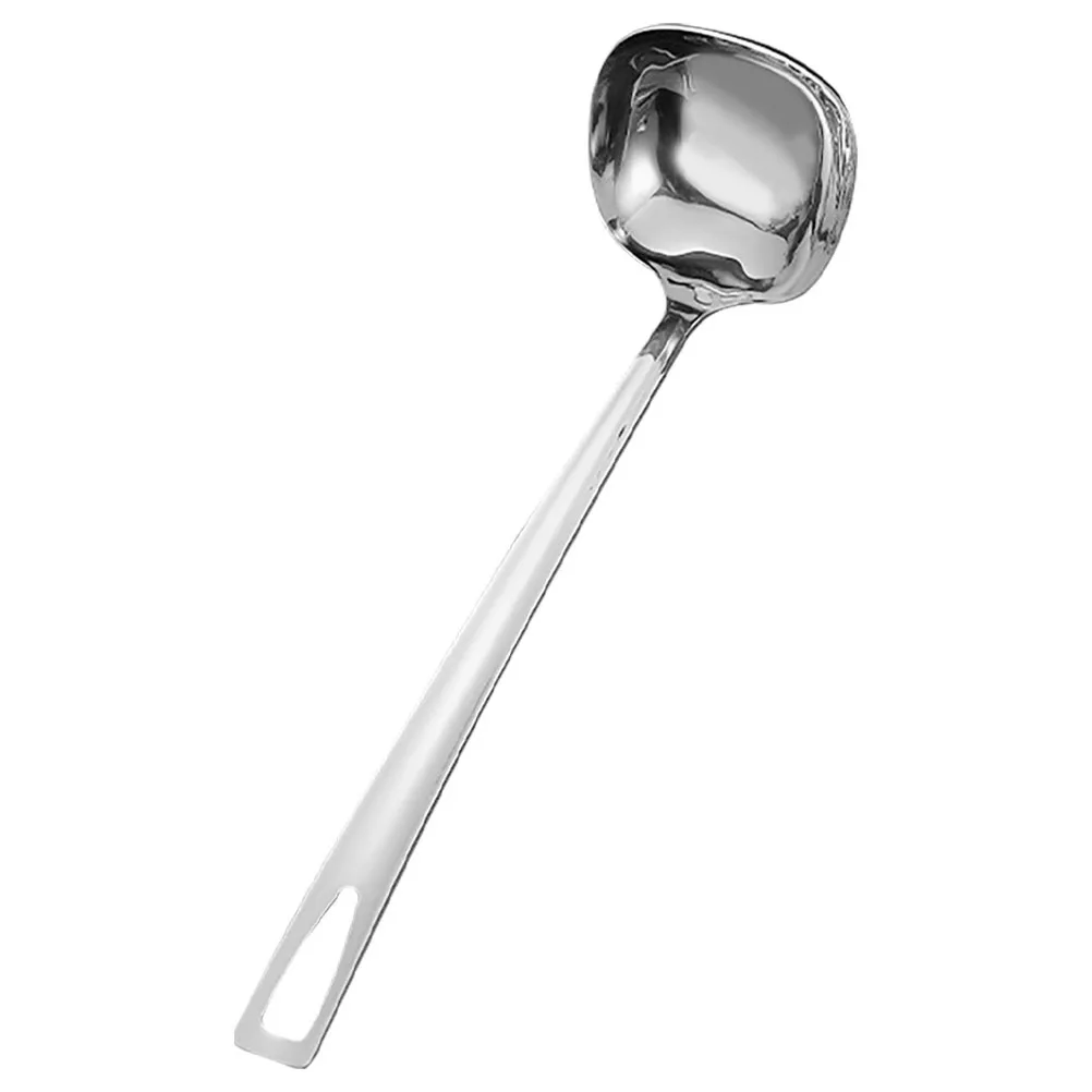 

1pc Stainless Steel Soup Ladle Square Slotted Spoon For Kitchen Cooking Gravy Canning Salad Dressing Hot Pot Noodle Strainer