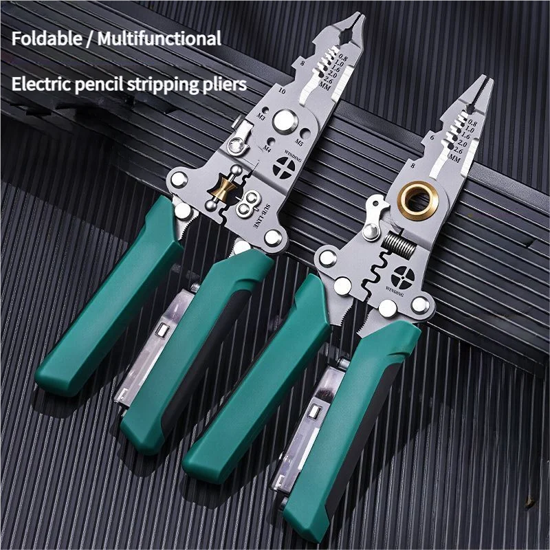 

Многофункциональный инструмент для зачистки проводов с тестером напряжения, складной инструмент для обжима кабеля, щипцы для электрического кабеля, инструмент для зачистки проводов