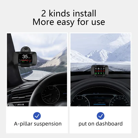 Автомобильный цифровой спидометр HD P13 OBD2, GPS-дисплей с индикатором показаний приборов, скорости, оборотов в минуту, температуры, напряжения