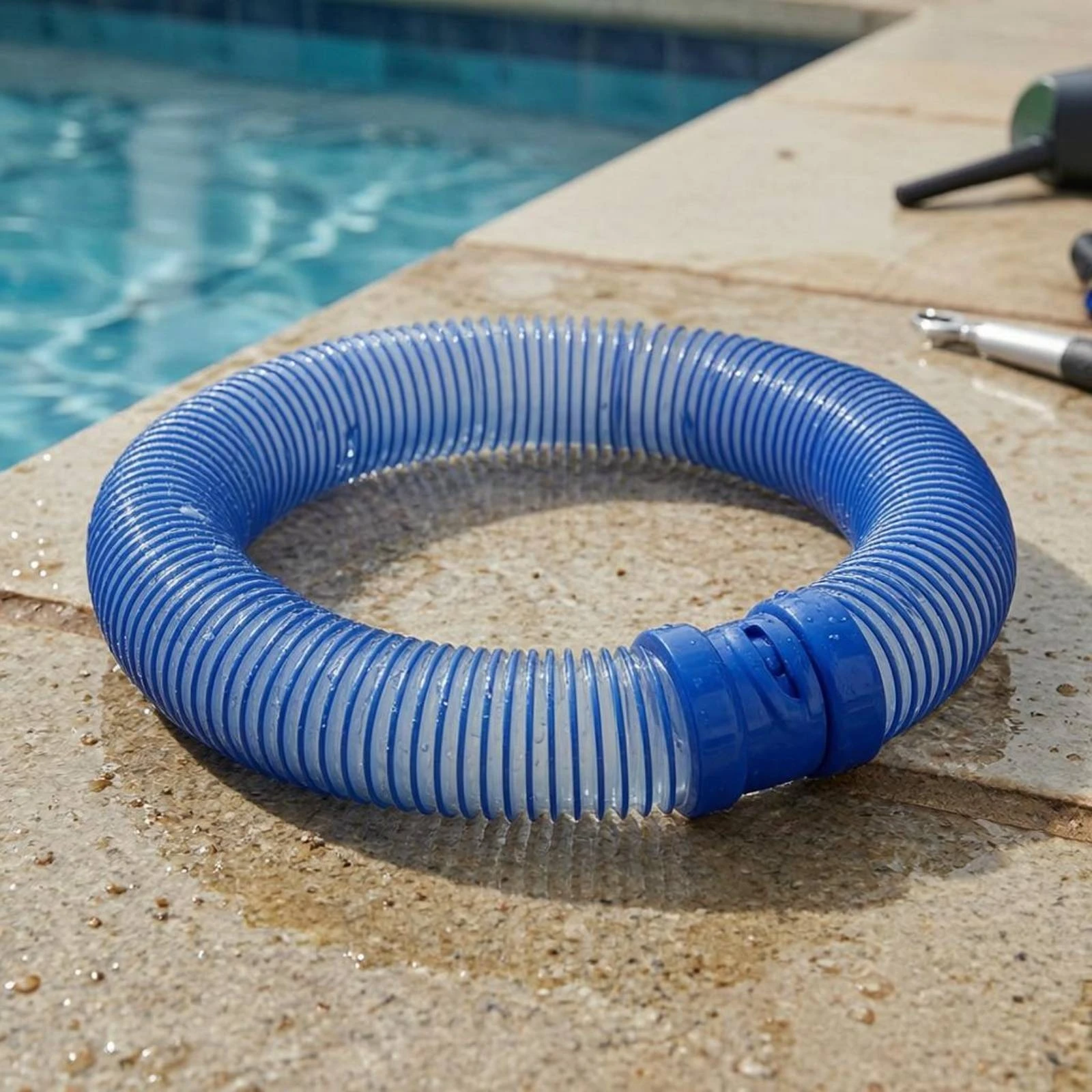 

Vacuum Hose Flexible Corrugated Hose Pool Accessory Plastic Fittings Tight Seal