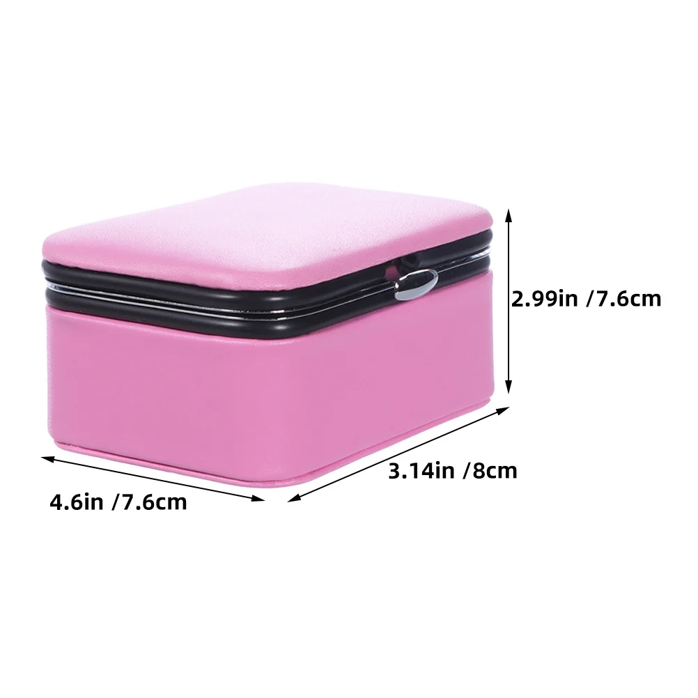 2Pcs Jewelry Organizer Box Mini Travel Portable Small Jewelry Holder Case Necklace Display Organizer Necklace Holder Display