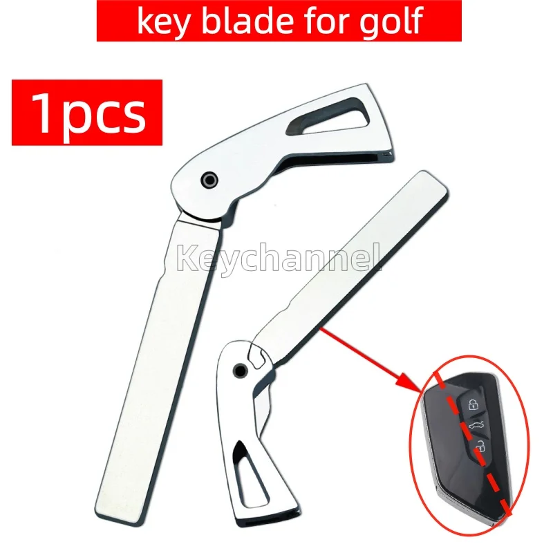Keychannel 1pcs Car Key Blade HU162 Smart Remote Keyless Blank for ID3 ID4 Golf8 Keyless Remote Proximity Key Emergency Blade