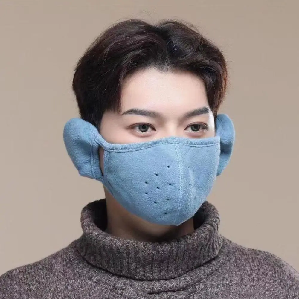ที่ปิดหูกันลมครึ่งหน้ากากปิดหน้าผ้าปิดหน้าที่ปิดหูผู้ชายผู้หญิงระบายอากาศได้ที่ครอบหูกันฝุ่นสำหรับเล่นสกีขี่ตกปลาวิ่งกลางแจ้ง