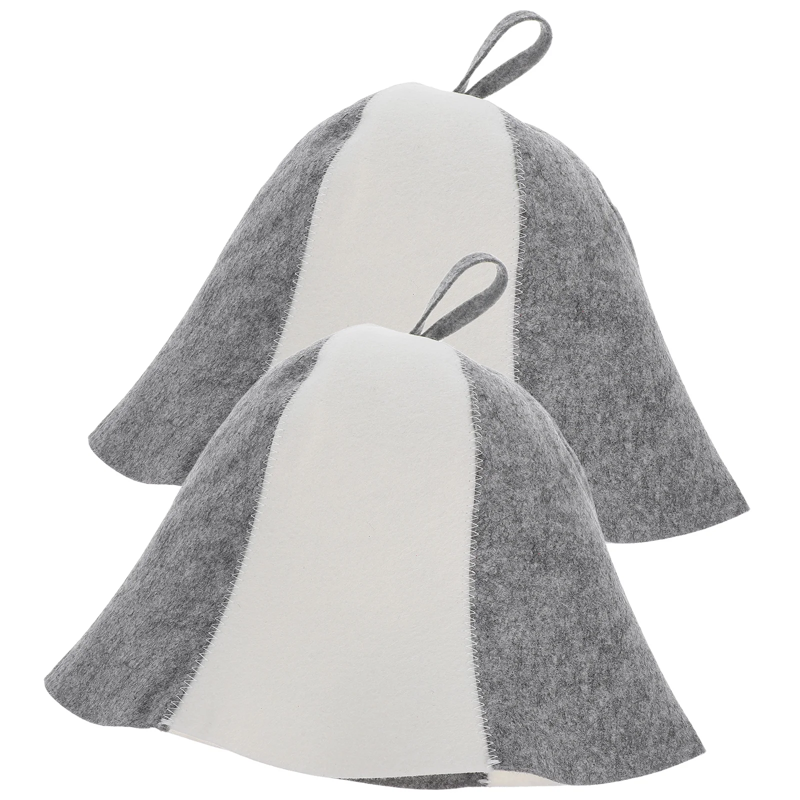

2Pcs Thick Felt Sauna Hats Quick Moisture Absorbing Comfortable Bathing Hat for Sauna Home Use Unisex Design Large Shower Caps