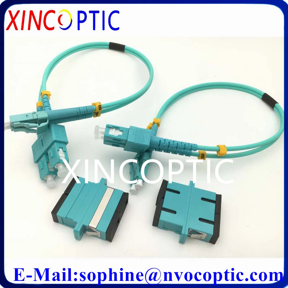 5Pcs SC to LC Fiber Optic Adapter Cable,LC Male to SC Female OM3 OM2 SM Optical Hybrid Connector Converter Dongle for Networks