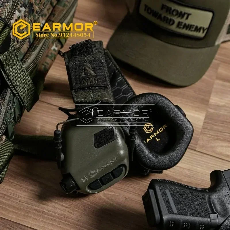 [ EARMOR Warehouse Delivery ] - EARMOR M31 MOD4 Noise Canceling Earmuffs Anti-Noisy Shooting Earphone -- Foliage Green