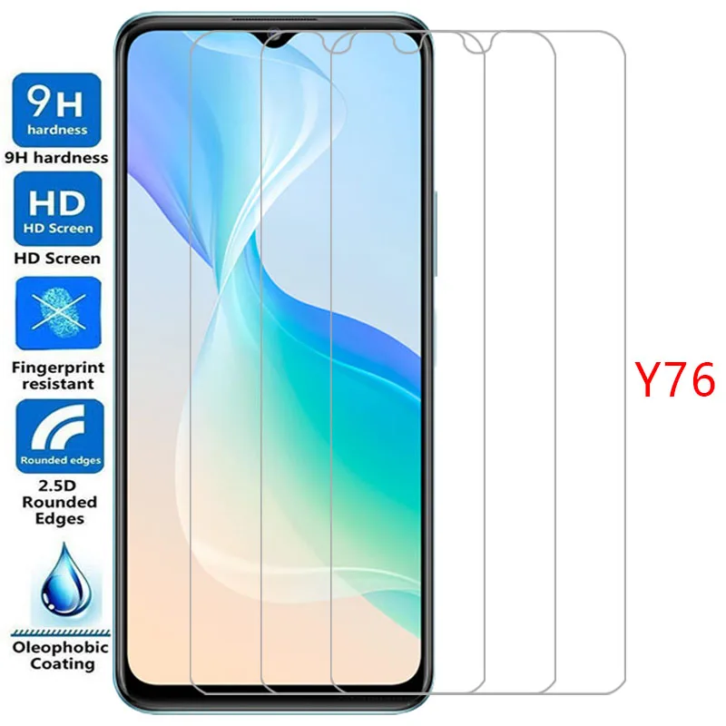

phone case for vivo y76 5g screen protector tempered glass on vivoy76 y 76 76y y765g back cover 360 protective coque viv y76case